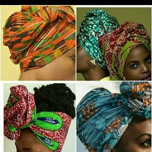 Trendy African Wax head tie/wrap /scarf /turban